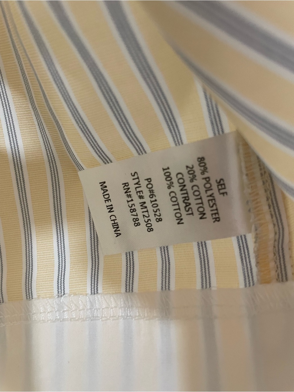 Mable Scallop-Collar Striped Button-Down Shirt in Yellow - Picture 7 of 7